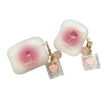 玫瑰花保护套，兼容苹果蓝牙耳机，防刮防震，兼容苹果蓝牙耳机盒 - 磨砂白 - 查看 8