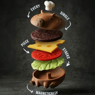 Capy汉堡杯垫套装，家居装饰