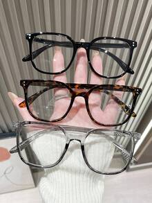 1/3 buc ochelari de calculator cu ramă completă pătrați, accesoriu de modă pentru purtare zilnică, petrecere și streetwear - Multicolor - Vizualizare 10