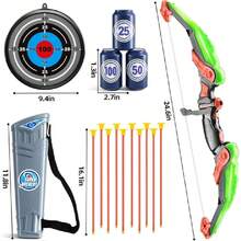 Juego de Arco Y Flecha para Niños, Juguetes de Tiro con Luz LED, con 10 Flechas de Ventosa, Objetivo, Carcaj y Latas de Puntuación, Regalo para Niños y Niñas 4 a 12 Años,40981473 - Multicolor - Ver 5