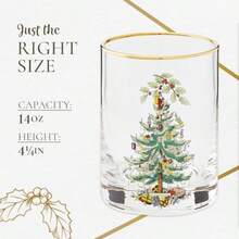 Spode Christmas Tree- 14 Oz Glasses With Gold Rims Set Of 4 (Clear4 Count (Pack Of 1)) - Transparent - View 7