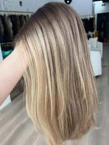 Ash Blonde Highlight Short Body Wave Lace Front Wigs Human Hair Natural Hairline 13x4 Hd Lace Frontal Wig Human Hair Glueless Wigs Pre Plucked 180 Density Water Wave Bob Human Hair Wigs For Women With Baby Hair - 根根分明與漸層 - 查看 7