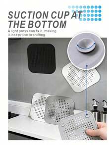 1/2/3pcs Silicone Hair Catcher And Drain Stopper, Prevent Clogging And Odor, Household Essential, Suitable For Christmas, Halloween, Thanksgiving And Other Holidays - 多色 - 查看 2