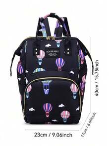 1pc Large Capacity Nylon Casual Mommy Backpack, Lightweight Maternity Diaper Bag - Multicolor - View 4