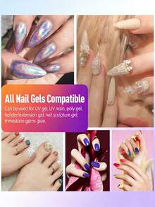 Portable Nail Polish Gel Dryer Machine,Gel Nail Polish Glue Drying Machine,Handheld Nail Lamp,USB Mini Nail Dryer Lamp,180mAh Battery Pack UV LED Nail Light For Curing All Nail Gel Nail Lamp Home Salon Too,Nail Art Creation Tool - 彩色 - 查看 10