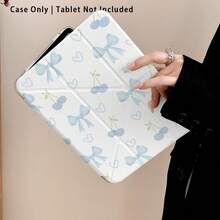 1个亚克力水晶彩绘平板电脑保护套，带支架，适用于华为、红米、OPPO、vivo、苹果等品牌，可折叠防弯折，硅胶加固边角，自动唤醒/睡眠功能，内置笔槽，多角度可折叠支架 - 完美日常保护，节日送礼佳品 - 彩色 - 查看 8