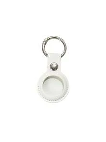 1pc Premium Synthetic Leather AirTag Card Holder With Keychain, Scratch-Resistant AirTag Protective Case, AirTag Keychain Holder, Tag Chain, AirTag GPS Item Finder Tracker - Multicolor - View 8