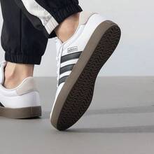 Adidas VL COURT 3.0 Comfortable, Shock-Cushioning Low-Top Sneakers, Men's, White - Black and White - View 3