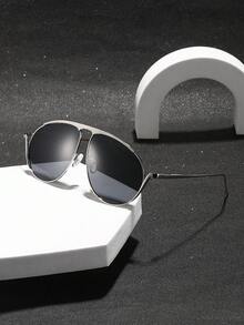 1 PC Men's Aviator Fashion Glasses Lightweight Metal Frame Comfortable To Wear Casual For Daily Commute With Glasses Box - Multicolor - View 14