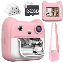 1300mAh Rechargeable Battery Instant Camera, Supports 1080P HD Video Recording, Dual Front & Rear Cameras, Compact & Portable Design, Suitable For Travel, Home Photography And Outdoor Activities - Blue/Pink, Portable Camera - XX-multicolor - View 20