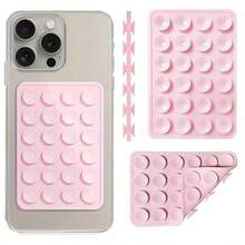 2pcs Silicone Anti-Slip Suction Cup, Double-Sided Silicone Suction Pad, Phone Anti-Slip Sticker, Phone Power Bank Back Suction Pad - Multicolor - View 6