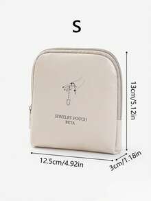 1pc Jewelry Storage Bag PU Portable Multi Layer Necklace Ring Bag Compact Large Capacity Multi Functional Jewelry Lipstick Sorting Bag - Multicolor - View 15