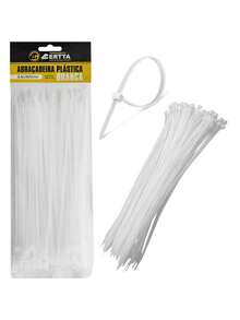 Kit 300 Nylon Seal Clamps Sizes 10, 20 And 30cm White