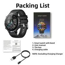 This Outdoor Smart Watch Features A 180mAh Large Capacity Battery, LED Flashlight, Wireless Calling, Voice Assistant, Multi-Function Reminders, Fitness Tracking, 1.5-Inch High-Definition Display, And Alloy Case. It Is Compatible With IOS And Android Systems, Making It An Ideal Holiday Gift. - Multicolor - View 9