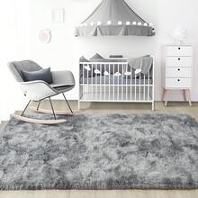 eluckya Plush And Thick Long-Pile Carpet, Super Soft And Comfortable Rug, Non-Slip Thick Pile Carpet, Suitable For Bedrooms, Living Rooms, Bathrooms, Dorm Rooms, Room Decor, Kitchen Essentials, Family Gatherings, Valentine's Day, Birthday Parties, Home Decor, Bedroom Decor. - 淺灰色 - 查看 4