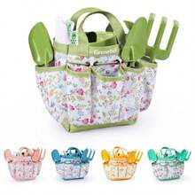 Gardening Set Toys Quality Garden Tool Kit For And Toddlers Includes Two Shovels Garden Hat Rake Apron Gloves Watering Can And Tool Bag GreenChildren's Growth Games, Fun And Joyful, Essential For Childhood - Agreen - View 2