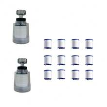 2 Filtros + 8 Cartuchos de Filtro: Filtro de Torneira com Desempenho de Filtração Consistente e Duradouro. Ele Efetivamente Retém Impurezas Suspensas na Água, Estende a Vida Útil dos Aeradores de Torneira e Evita Entupimentos Causados por Impurezas que de Outra Forma Prejudicariam o Fluxo de Água. - A - Visão 13