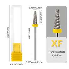 1pc Tungsten Carbide Nail Drill Bit, Durable Nail File For Fast Nail Removal, Callus & Cuticle Care Manicure Tool - Multicolor - View 15