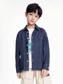 Annil Annie童装 - 男童长袖衬衫 - 2025春季新款 - 淺藍牛仔 - 查看 6