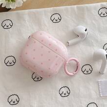 Minimalist Pink Green Polka Dot Hanging Ring Earphone Case Compatible With AirPods Pro 2, Cute Apple 4 Minimalist 3 New 1/2 Generation Women Earphone Case - Multicolor - View 4