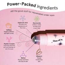 Grace & Stella Under Eye Brightener Roller - Airplane Travel Essentials - Travel Size Toiletries - Retinol & Caffeine Eye Serum For Puffiness, Dark Circles, Wrinkles - Vegan Skincare (15ml / 0.51floz) - Eye Roller (15ml / 0.5Fl Oz) - View 6
