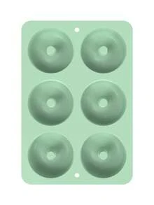 1个硅胶甜甜圈模具 - 不粘，易于清洁，适用于自制甜甜圈、贝果和松饼 - 带花边边缘，方便完美塑形，母亲节礼物，送给妈妈的礼物，烘焙用品 - 彩色 - 查看 16