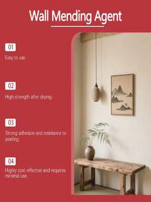 Wall Repair Kit - Includes Putty Knife, Pointed Nose Sandpaper, Disposable Gloves For DIY Home Repair, Simple , Prevents Cracks And Holes - A - View 7