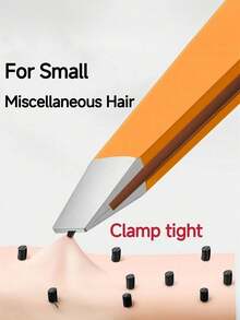 高精度超薄扁头黑头眉毛睫毛夹，不锈钢眉毛睫毛镊子，修眉美容工具 - 純色 - 查看 1