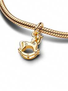 1pc Fashionable & Exquisite Romantic Valentine's Day Series Charm Set Includes Heart Sphere, Carousel, Envelope, Magic Book Pen Pendant, Versatile DIY Bracelet Necklace Gift For Lover - Yellow Gold - View 4