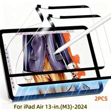 2pcs Magnetic Detachable Screen Protector Film Compatible With IPad Air 13-In.(M3)-2025/ Air 11-In.(M3)-2025/ Air 13-In.(M3)-2024/ Air 11-In.(M3)-2024 Tablet, Paper-Like Film, High Definition, Writable, Detachable, Reusable, Matte PET Anti-Glare Screen Protector, Matte Surface, Minimalist Design, Scratch-Resistant Film, Accessories - 2pcs - View 4