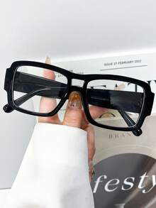 新款时尚百搭双梁方形个性化眼镜，日常复古女式街头风眼镜，高品质日常度假海滩简约休闲复古眼镜 - 彩色 - 查看 19