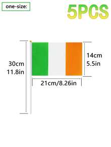 50/30/20/10/5 Pcs St. Patrick's Day Flags, Irish National Flags, Irish Hand Held Round Top Flags, Party Decorations, Suitable For Parades, World Cup, Festivals, International Holidays - Multicolor - View 19