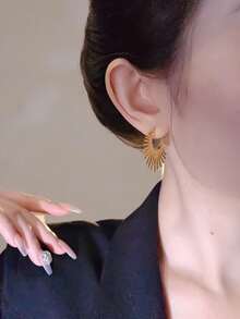 1 Pair Fashionable Sunflower Earrings - Sunflower Earrings - View 8