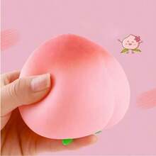 1个创意解压桃子挤压玩具，造型极其逼真，具有慢回弹功能，非常适合缓解压力。它柔软可爱，具有弹性和慢回弹特性，可以帮助您放松身心，缓解压力。 - 彩色 - 查看 3