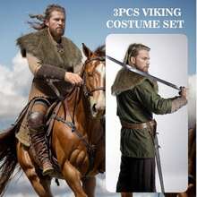 1 chiếc khăn choàng cổ lông giả kiểu Viking dành cho nam, phong cách thời Trung cổ Phục hưng, áo choàng chiến binh vua, trang phục Halloween LARP mùa đông, trang phục cosplay. - 1PC - Xem 5