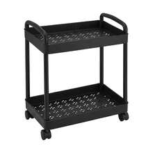 2-Tier Rolling Plastic Storage Cart With Wheels Mobile Organizer Perfect For Kitchen Bathroom Bedroom Laundry Pantry Garage Office Dorm Snack & Household Utility Cart Portable Space Saving Multi-Purpose Sturdy Lightweight Easy Assembly - Multicolor - View 16