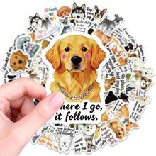 Dog Lover's Healing Hearts Sticker Pack - 56 Emotional Quote Decals My Dog Gets Me For Journal, Therapy & Personal Decor Vision Board Cartoon Graffiti Stickers Decorative Water Cups Notebook Luggage Waterproof Stickers - Multicolor - View 3