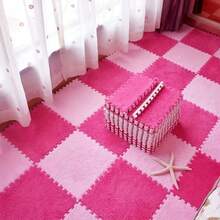 12/24PCS Interlocking Foam Floor Tiles, Available In Five Colours: White, Pink, Camel, Rose Red Or Grey - These Soft, Washable And Non-Slip EVA Floor Mats Are Suitable For Bedrooms, Living Rooms, Home Decor, Pet Areas And More. - Màu Hoa hồng đỏ - Xem 3