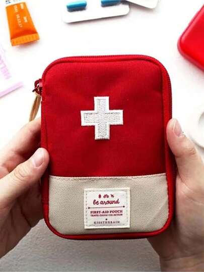 Portable Cute Small First Aid Kit, Outdoor Home Medicine Storage Bag, Emergency Medical Bag, Suitable For Home, Outdoor, Camping, Hiking, Multi-Color & Size, Back To School Travel Essential ,Travel Essential Bag