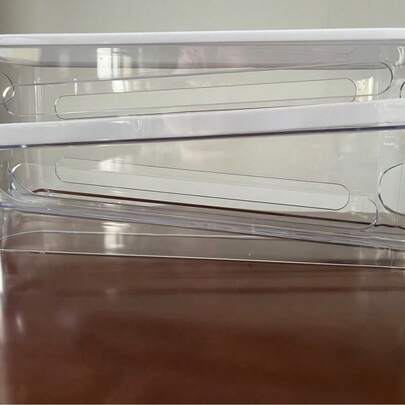 Hộp đựng trứng 2 lớp trong suốt gắn bên hông cửa tủ lạnh, làm bằng nhựa PP bền chắc, tiết kiệm không gian tủ lạnh, dễ dàng lấy và sắp xếp trứng, không cần pin, hộp đựng đồ dùng nhà bếp trong tủ lạnh.