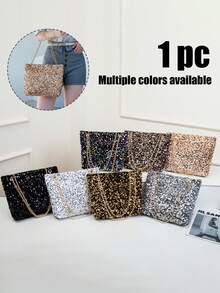 Túi xách dạ hội đính sequin dành cho nữ, túi đeo chéo đính sequin lấp lánh với dây đeo vai điều chỉnh được, túi đeo vai/đeo chéo, túi dây xích đính sequin, túi dự tiệc sang trọng, túi xách thời trang, phụ kiện, phụ kiện dạ hội, dành cho người yêu thời trang, hoàn hảo cho tiệc tùng, đám cưới, dạ hội, hàng ngày, bữa tối/tiệc chiêu đãi, quà cưới lý tưởng, quà tặng tiệc tùng, quà sinh nhật, quà tặng ngày Valentine. - Nhiều màu - Xem 12