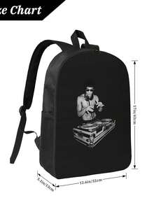 Bruce  Tony Stark Custom Graphic Polyester Backpack - Bold Prints & Practical Storage - 長方形 - 查看 4