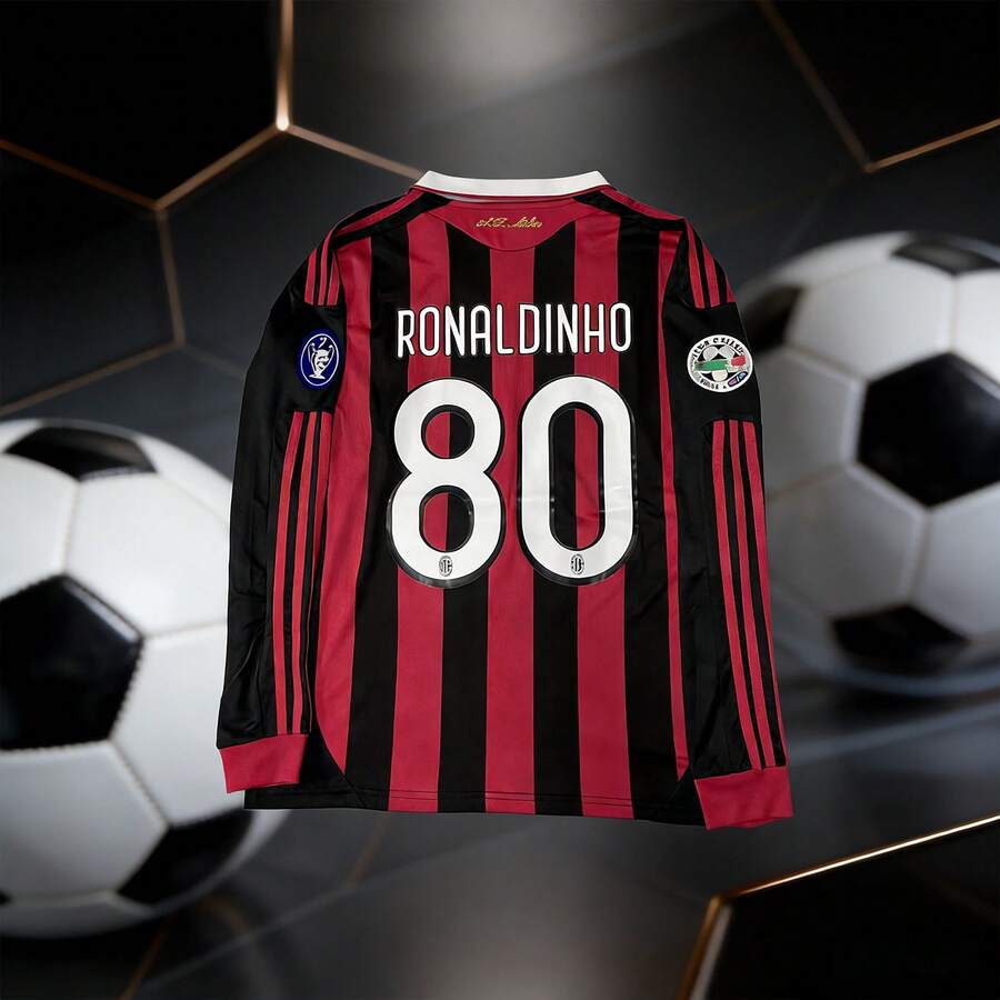 AC Milan #80 Retro Home Jersey – Classic Rossoneri Stripes For Football Magic Lovers 6LUY - mặc định - Xem 1
