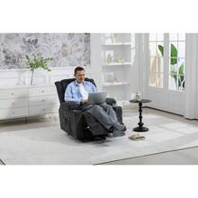 Recliner Parts - Dark Gray + Velvet + Bedroom - View 11