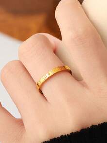 1枚不锈钢四叶草戒指，独特设计，时尚奢华高端实心情侣戒指，永不褪色幸运四叶草 - 萬花筒戒指 - 查看 5