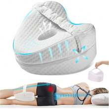 2 en 1 Almohada para Piernas y Rodillas,Almohada Ortopédica de Rodilla Memory Foam,Corrige la Postura y Alivia el Dolor de Pierna,Espalda,Cadera,Cojin para Piernas Descanso,Embarazo y Postoperatorio,40985693 - Naranja Coral - Ver 1