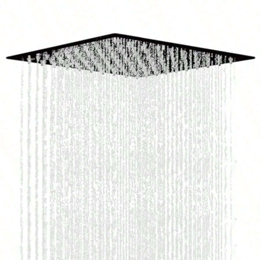 R-SOLVEX Cazal de Duca de a 12 Pulgadas adera Cuadrada para Baño Caza de Duca de Baño adera Acero Inoxidable Acabado Negro SP-50022-3 - 1 - Ver 1