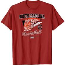 South Carolina Gks Basketball 2025 March Madness NCAA T-Shirt All Seasons,220g Pure Cotton Single-Sided Printed Crew Neck Short-Sleeved T-Shirt,Unisex Top,Base Layer - Màu 10 - Xem 1
