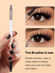 20-Piece Professional Makeup Brush Set, Full Kit Including 9 Brushes (Powder, Blush, Highlighter, Eyeshadow), 5 Beauty Sponges, 2 Puff Pads, Cleaning Bowl, Eyelash Curler, And A Portable Letter-Pattern Makeup Bag – A Complete Makeup Tool Set - Multicolor - View 5