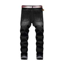 2026 New Style Black, Ripped, Retro Street-Style Men's Jeans, Suitable For Daily Outdoor Outings And Long Jeans For Casual Wear - màu đen - Xem 3